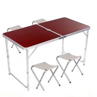 Стол раскладной + 4 стула Folding table (NO.2) Белый