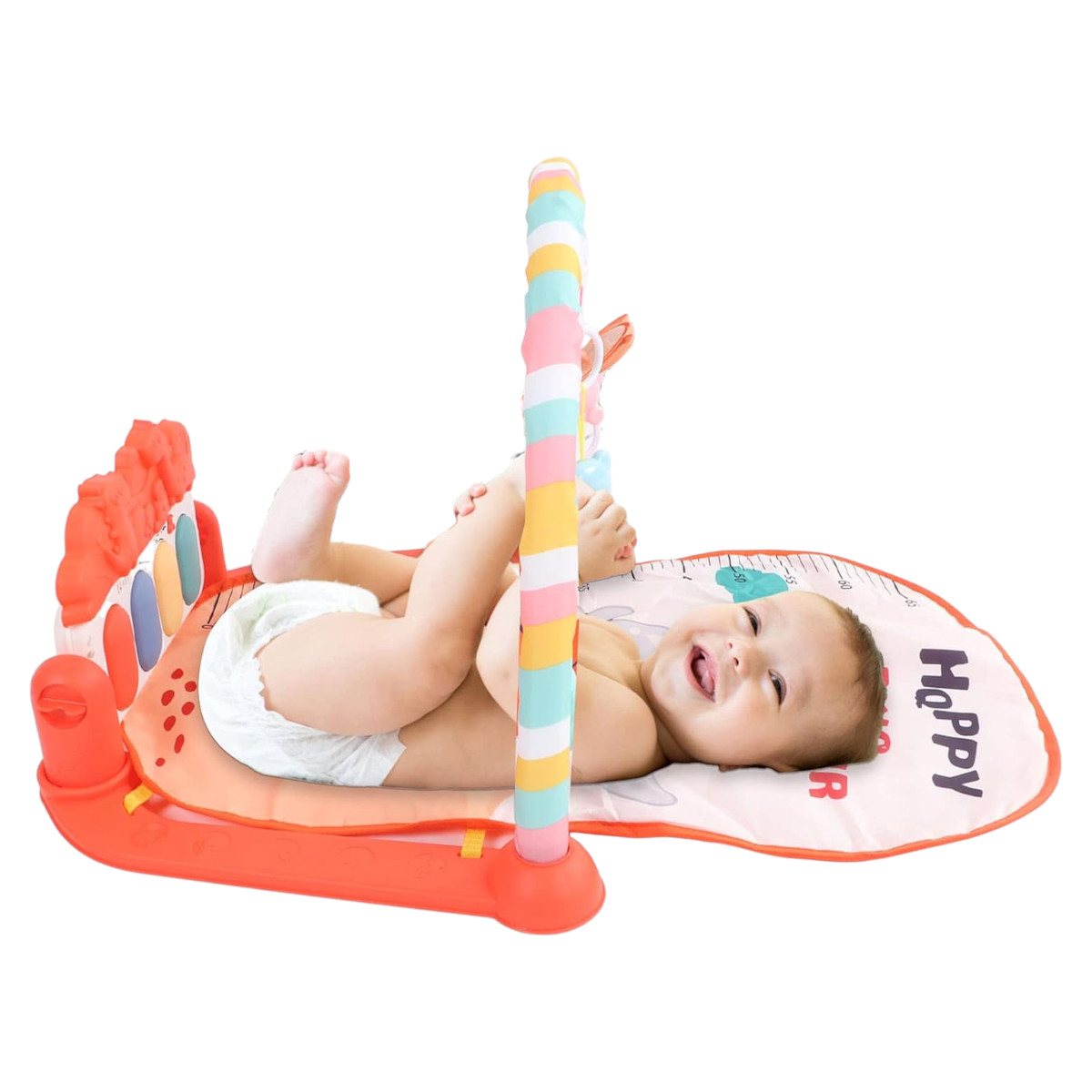 Развивающий коврик для детей Baby's Piano Gym Mat с дугой, пианино и подвесками (139)