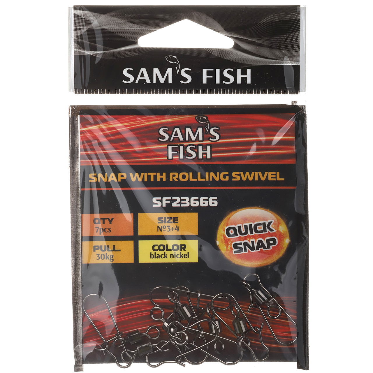 Вертлюг Smash Fish "Американка" №3+4 (7 шт) (SF23666)