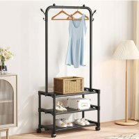 Вешалка-стойка для одежды и обуви Multifunctional Shoe & Hat Rack 56 х 34.5 х 162 см (R93316)