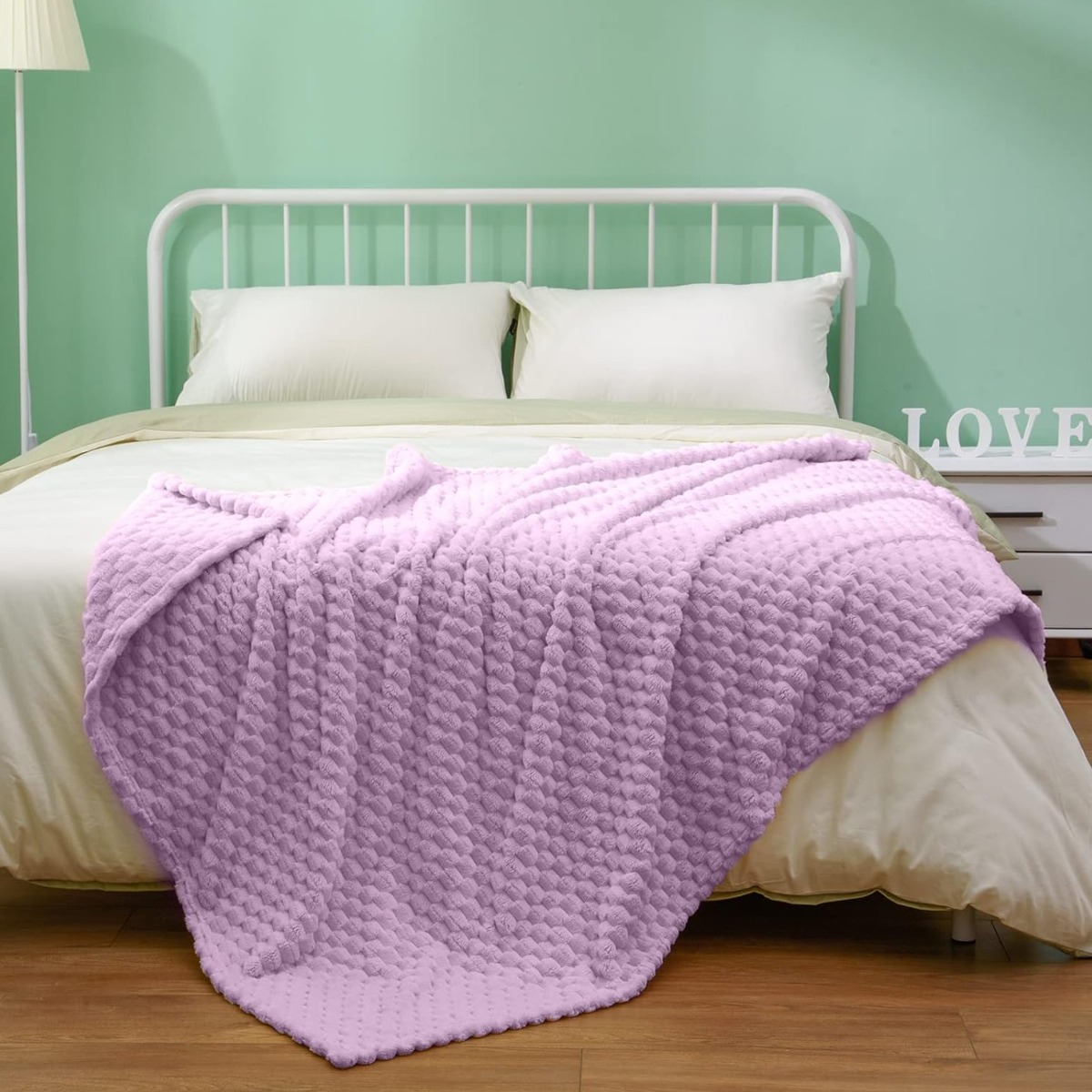 Плед Евро Colorful Home "3D Узор" 200 х 220 см (37188) Светло-сиреневый