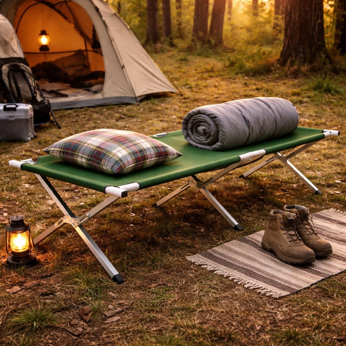 Туристична розкладачка Folding Bed похідне ліжко 190 х 62 х 42 см (190 FB)