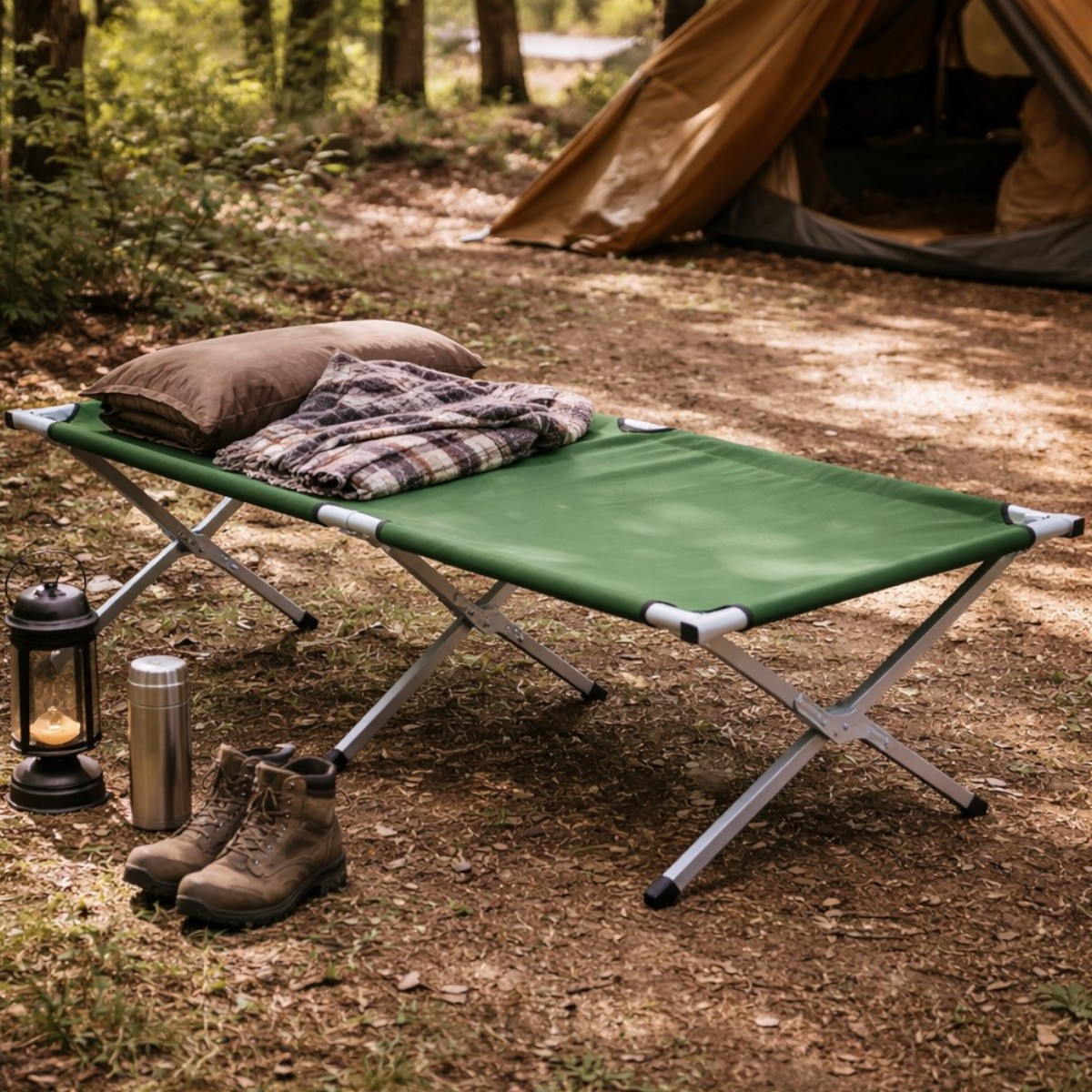 Туристична розкладачка Folding Bed похідне ліжко 190 х 62 х 42 см (190 FB)