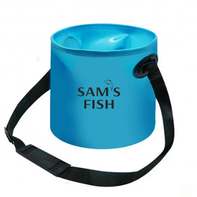 Ведро рыболовное Sams Fish ЭВА 35 х 35 см (SF-23877) (Голубой)