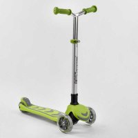 Самокат_трехколесный_Y-00436_(4)_Best_Scooter_САЛАТОВЫЙ_складной_алюминиевый_руль_4_колеса_PU_со_све