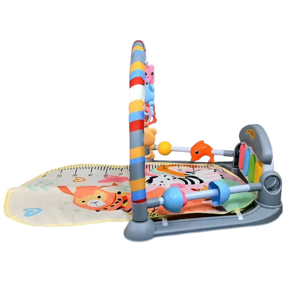 Развивающий коврик для детей Baby Piano Gym с дугой, пианино и подвесками (8808-6)