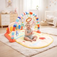 Развивающий коврик для детей Piano Fitness Rack с дугой, пианино и подвесками (НЕ 0651)