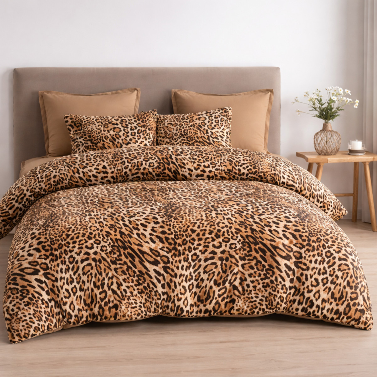 Постельное белье Евро KOLOCO "Animal Print" фланель (42859)