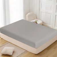 Простынь на резинке KOLOCO 160 х 200+25 см + наволочки 50 х 70 см (38652) Серый