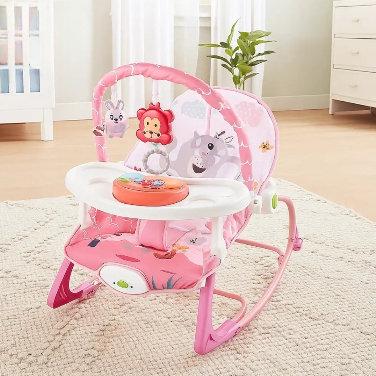 Детский шезлонг Hu-Baby убаюкивающий центр для новорожденных детей, детское кресло качели (69870 B)
