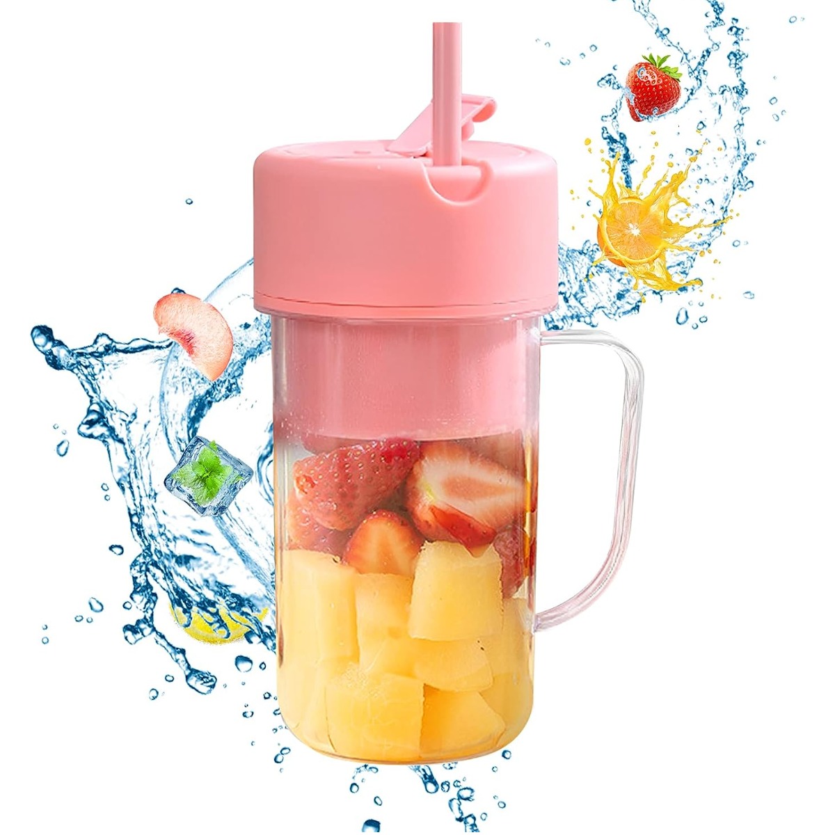 Портативный блендер с трубочкой для смузи CRUSHER JUICER