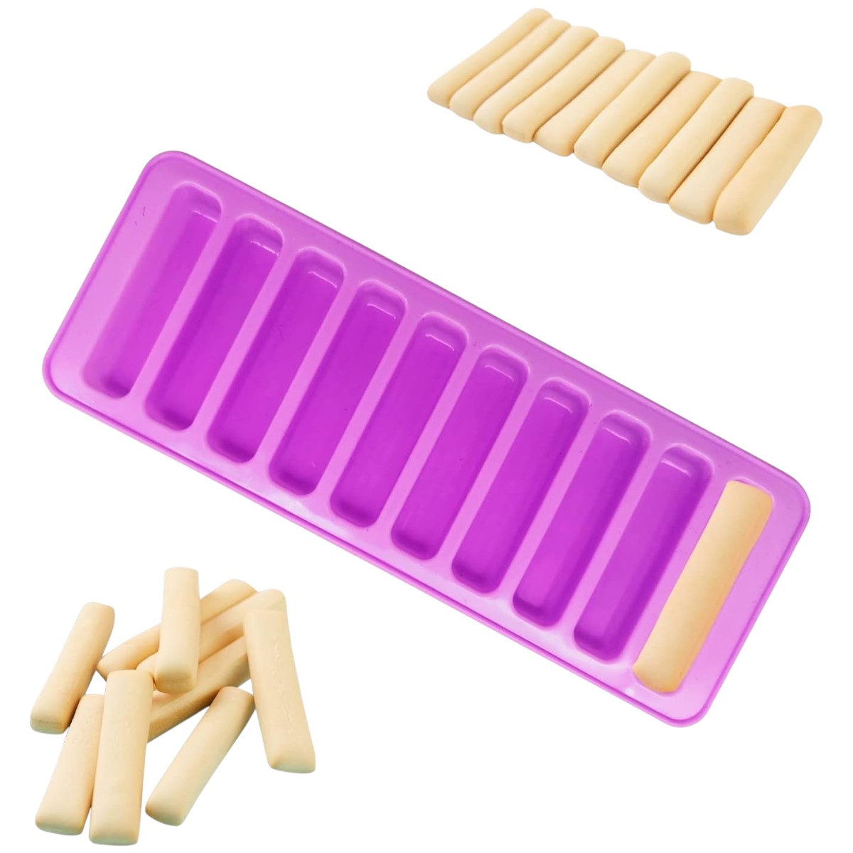 Форма силиконовая для льда, конфет, сосисок и желе Silicone Sausage Maker (10 ST)