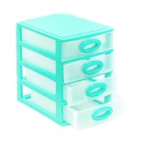 Комод Мини K-PLAST 4 яруса 270х190х265 Бирюзовый