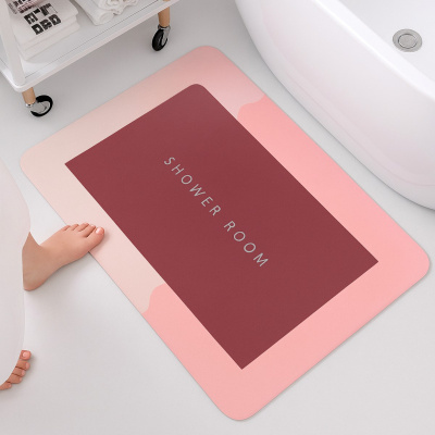 Коврик суперпоглощающий для ванной комнаты Shower Room 50 х 80 см (RD-3061) Прямоугольный (Розовый)