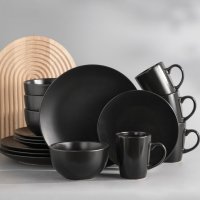 Набор столовой посуды Piece Stoneware 16 предметов (MC5577-2) Черный