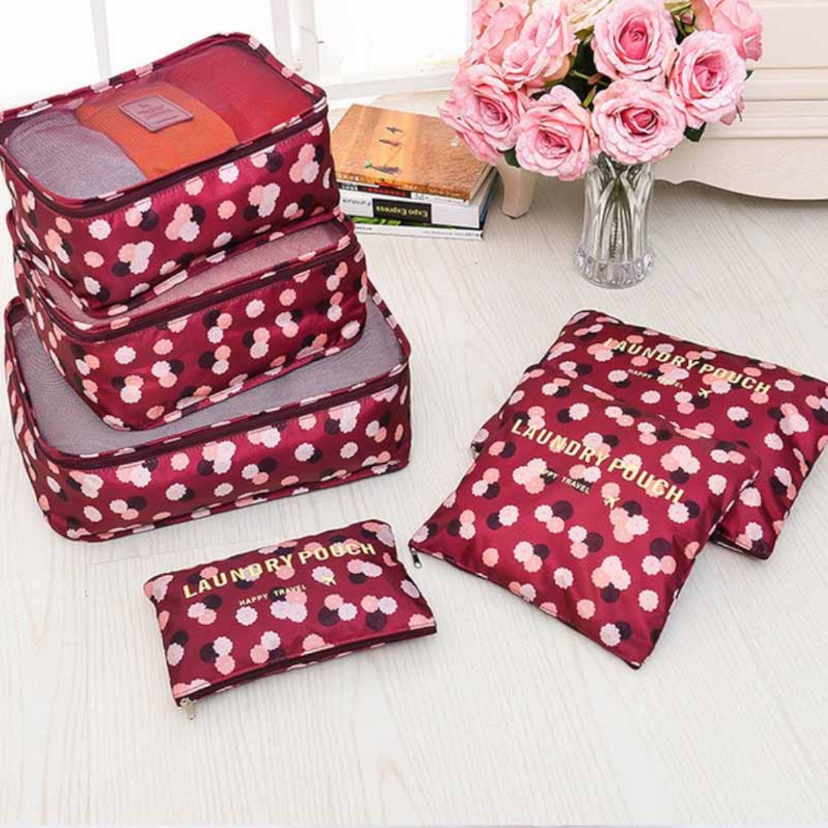 Набор дорожных сумок-органайзеров Laundry Pouch 6 шт 39 х 30 х 11 см (J01418)
