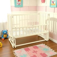 Кроватка детская маятник с откидным бортиком TOYS 