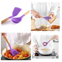 Набор кухонных предметов Kitchen Dining 12 предметов (0350) Силикон Фиолетовый