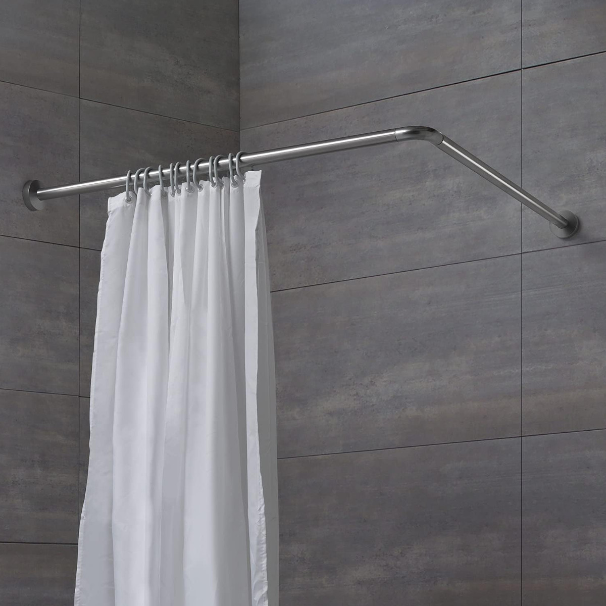 Карниз для ванної CORNER SHOWER CURTAIN ROD кутовий 80 х 80 см (R35994) Хром