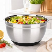 Миска глубокая с силиконовым дном German Bowl 24 см (0813) Нержавейка