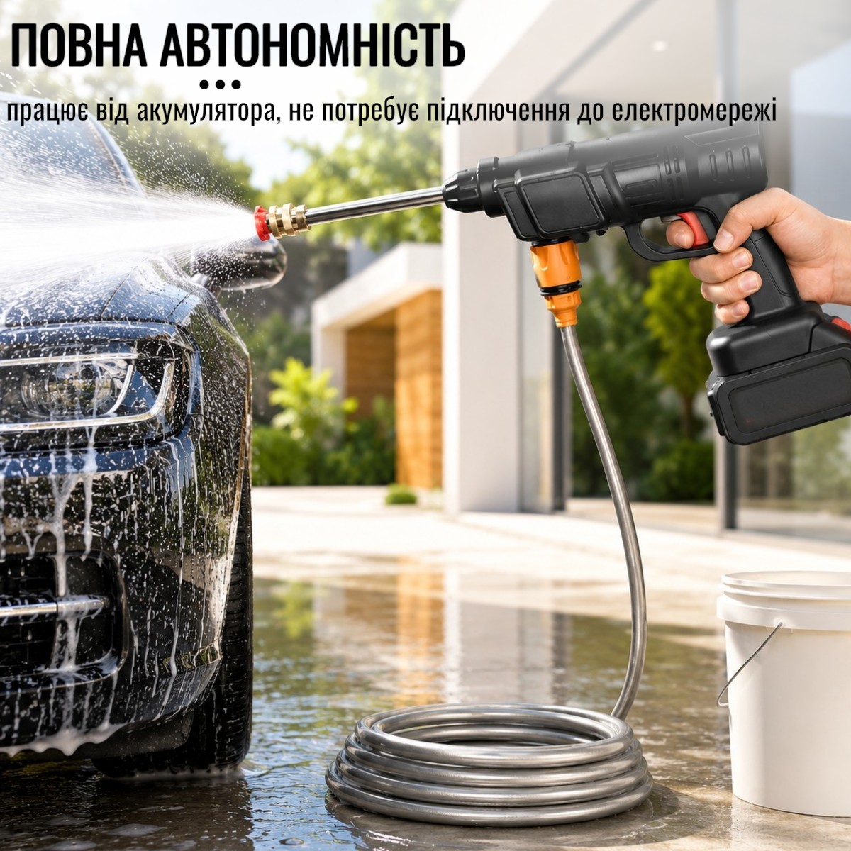 Аккумуляторная портативная мойка высокого давления для мойки авто Car Wash с 2 аккумуляторами 48V