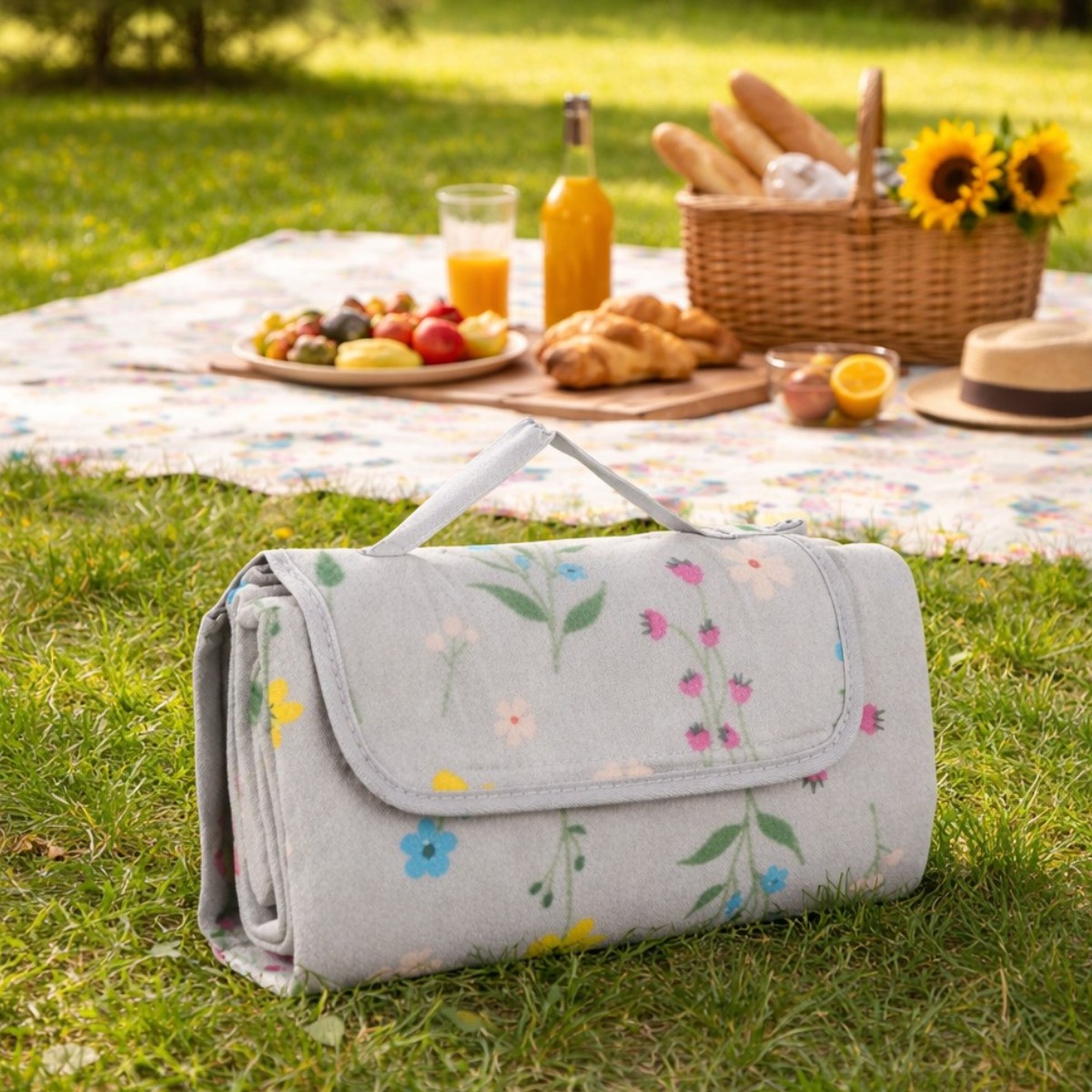 Коврик для пикника Picnic Mat флисовый водонепроницаемый 200 х 200 см (R42069-M)