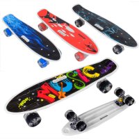Скейт Пенни борд С 70822 (8) Best Board, ВЫДАЁТСЯ ТОЛЬКО МИКС ВИДОВ, 4 вида, дека с ручкой, подшипни