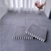 Плюшевый коврик-пазл Puzzle Mats 31 х 31 х 1 см Серый 9 элементов (ME 1165)