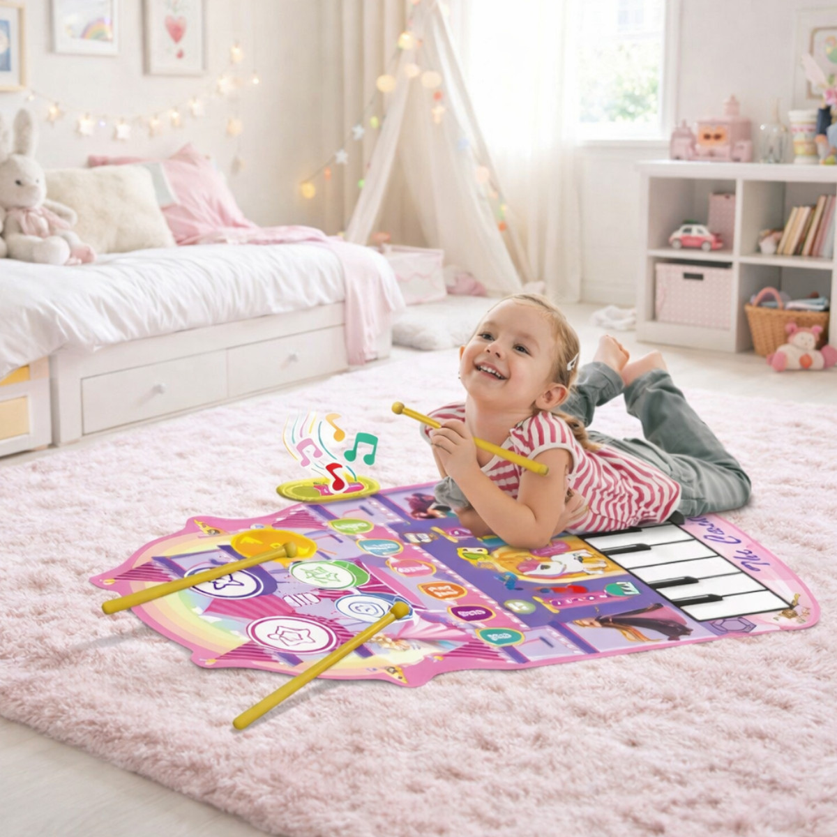 Дитячий музичний килимок 2 в 1 Music Blanket іграшка зі звуками для дітей (YYD-03)