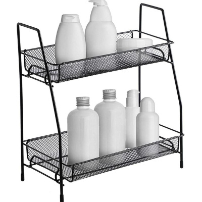 Полка-органайзер для ванной, кухни Storage Rack 2 яруса 31 х 17 х 33 см (TD01324/R33453) (Черный)