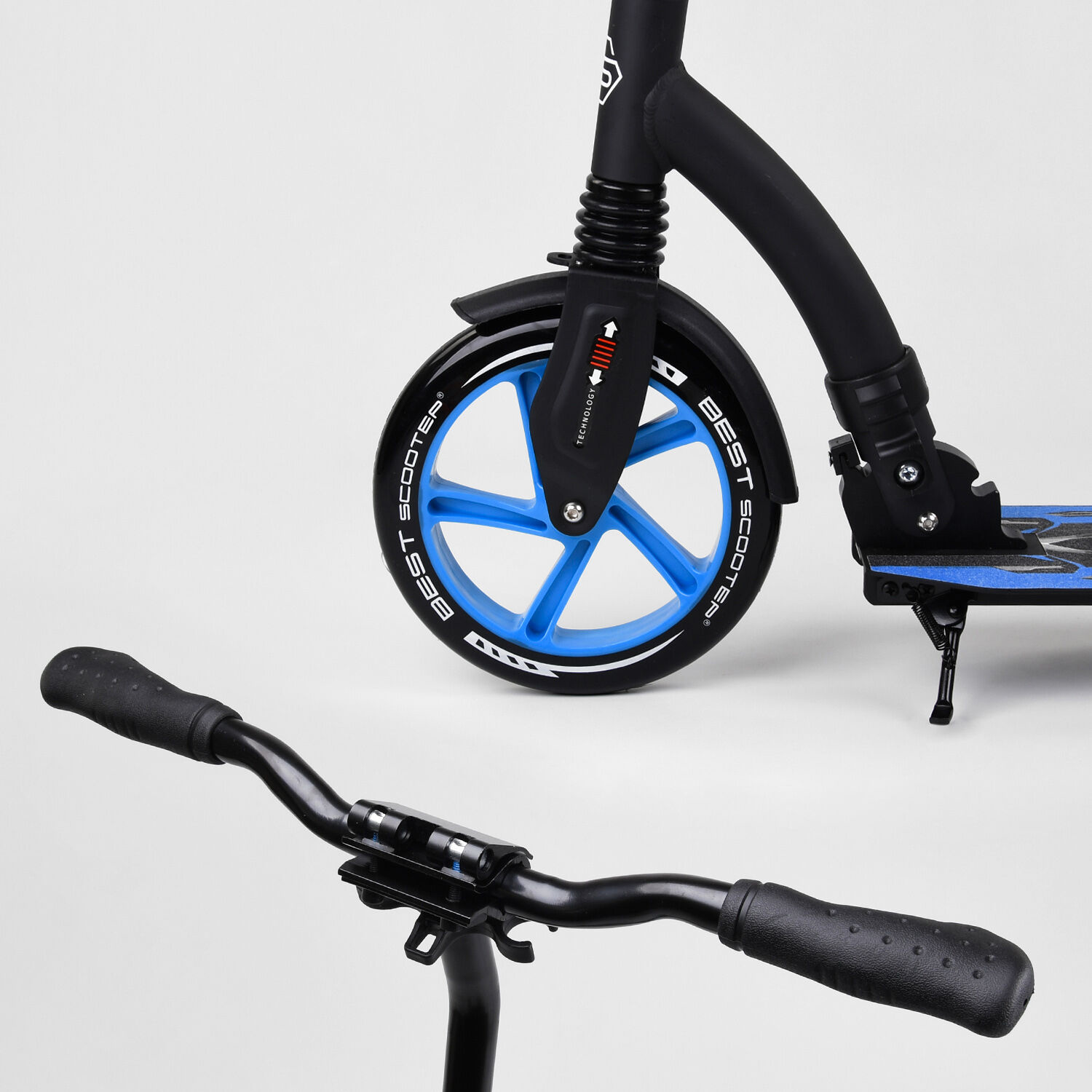 Самокат_двухколесный_Best_Scooter_54664_(4)_колеса_PU_-_переднее_23_см_заднее_-_20_см_1_амортизатор_