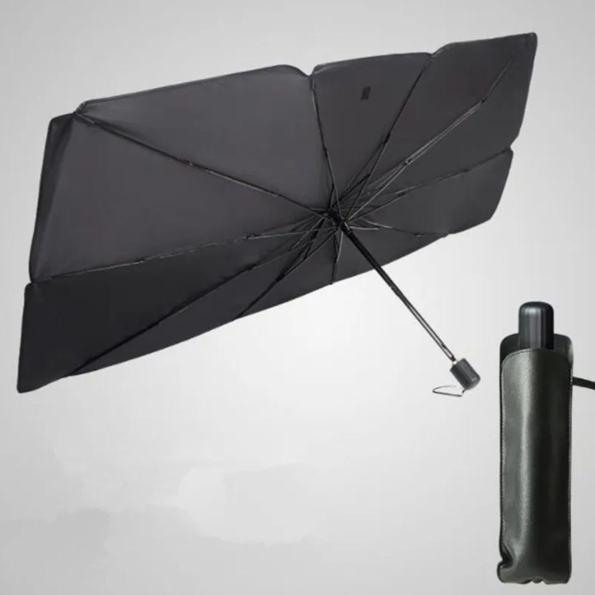 Солнцезащитная шторка-зонтик на лобовое стекло авто Car Umbrella 130 х 76 см (R98187)
