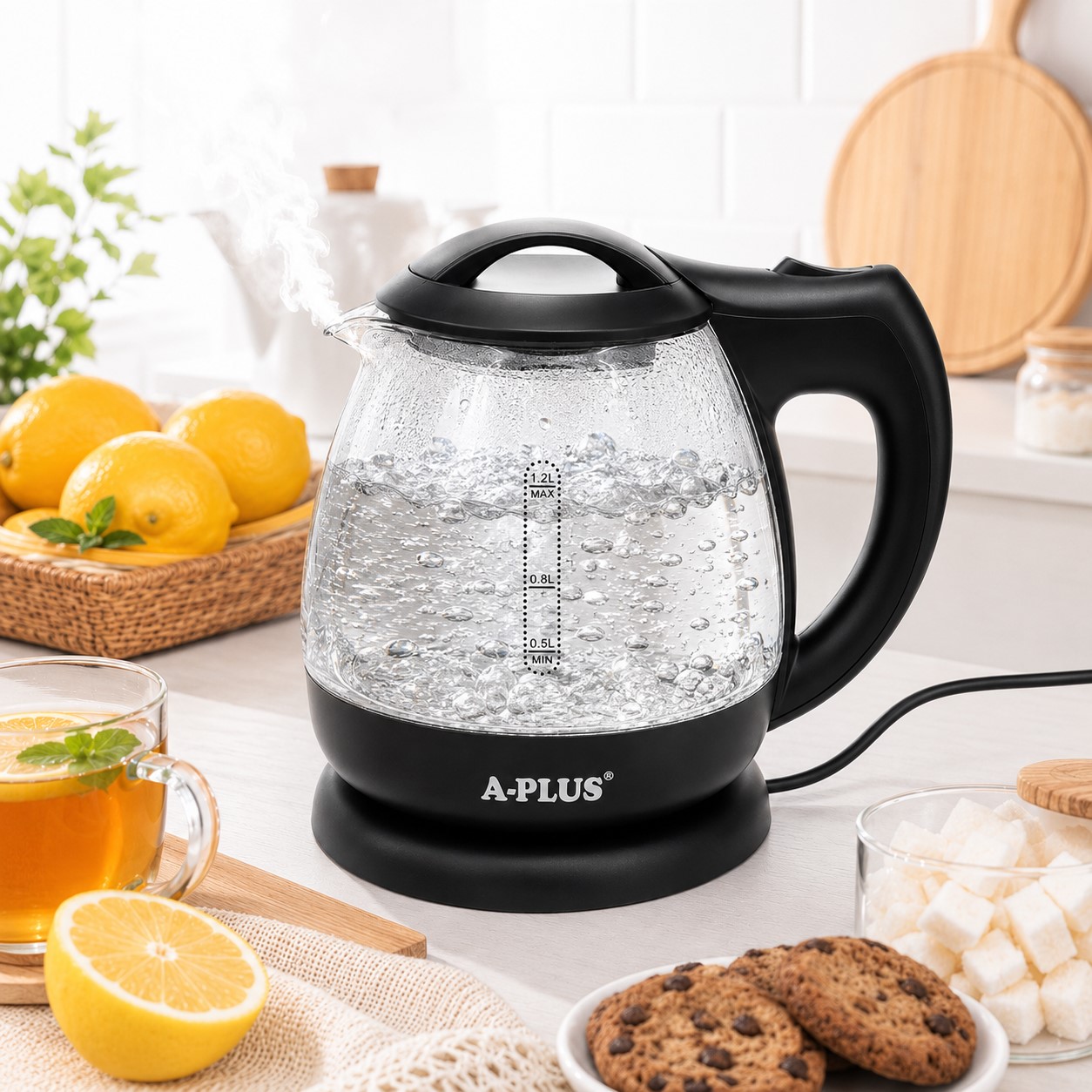 Електрочайник скло A-PLUS 1.2 л (2149)