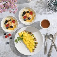 Набор столовой посуды Piece Stoneware 16 предметов (MC5575-2) Белый