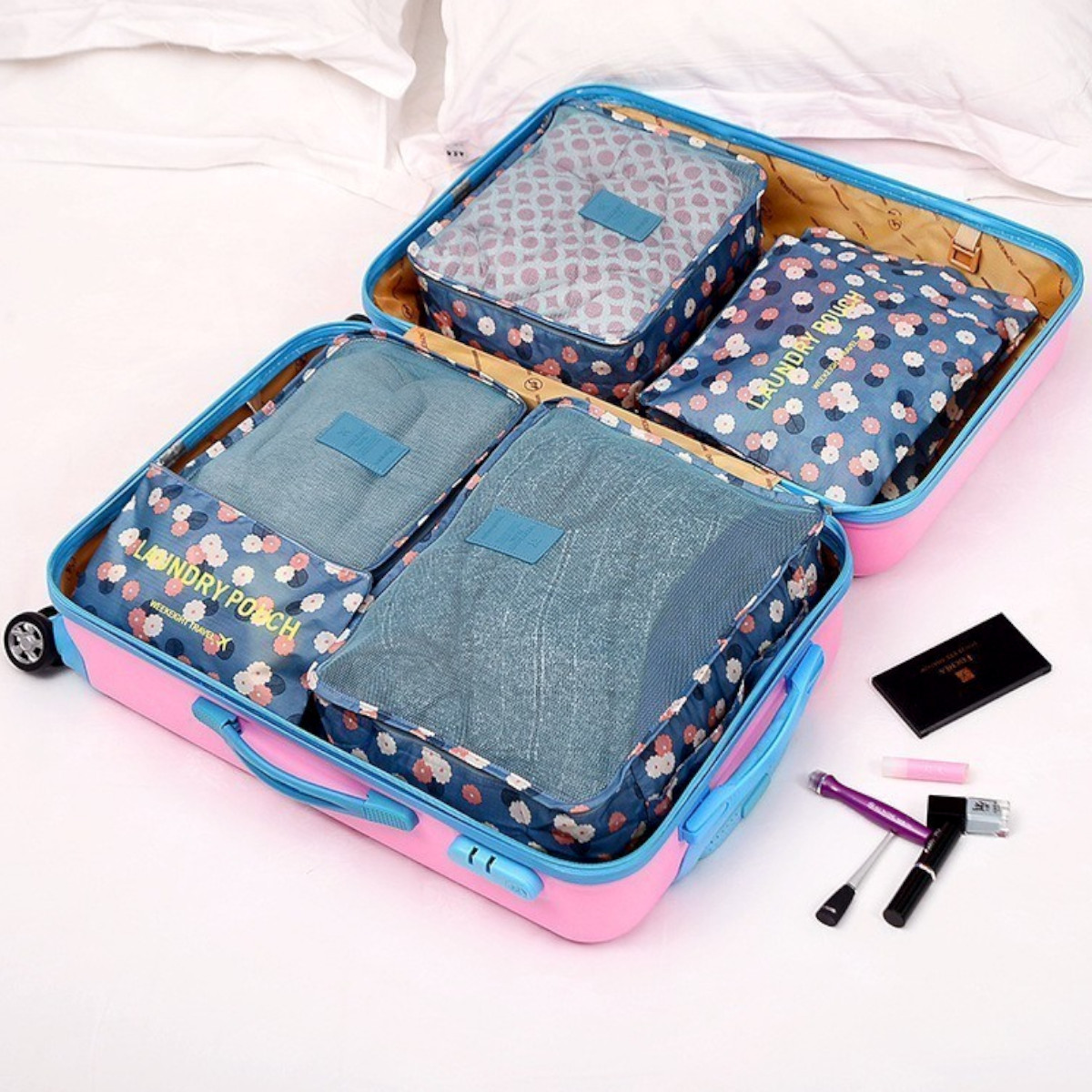 Набор дорожных сумок-органайзеров Laundry Pouch 6 шт 39 х 30 х 11 см (J01418)