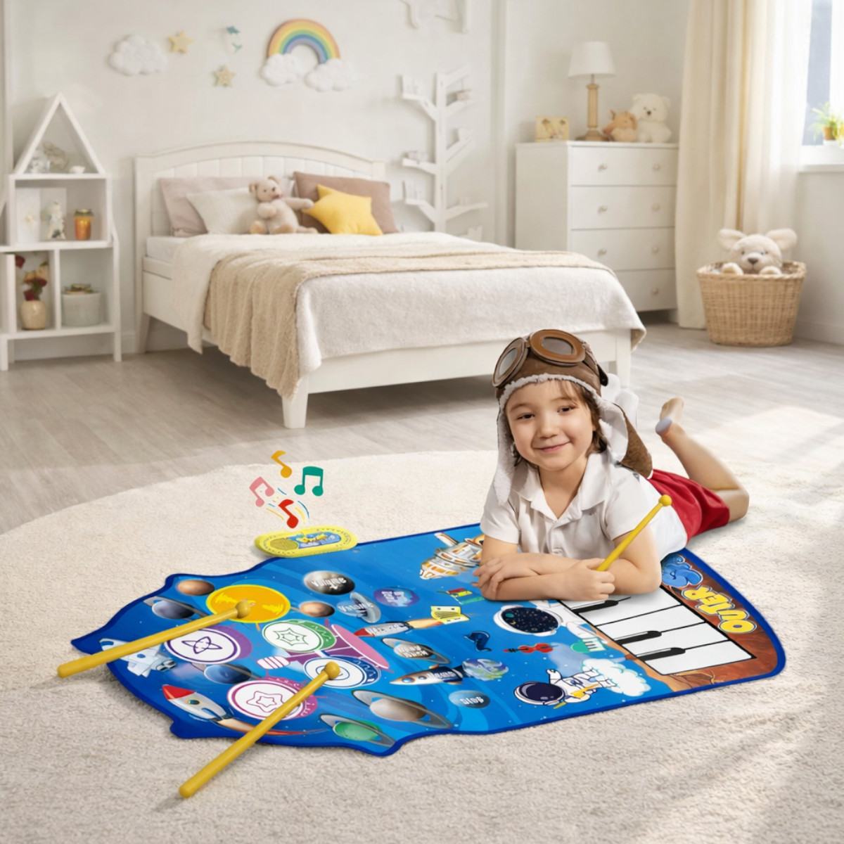 Дитячий музичний килимок 2 в 1 Music Blanket іграшка зі звуками для дітей (YYD-05)