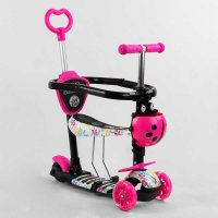 Самокат_5в1_S_5593_(1)_Best_Scooter_АБСТРАКЦИЯ_с_защитным_бампером_PU_колеса_ПОДСВЕТКА__КОЛЕС_в_коро