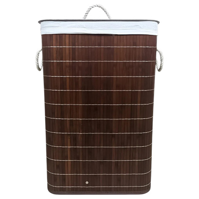 Бамбуковая корзина для белья Bamboo Laundry с крышкой 40 х 30 х 60 см (R35874) (Коричневый)