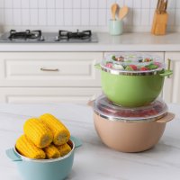 Набор мисок с крышками Salad Bowl из нержавеющей стали 6 предметов (R93663)