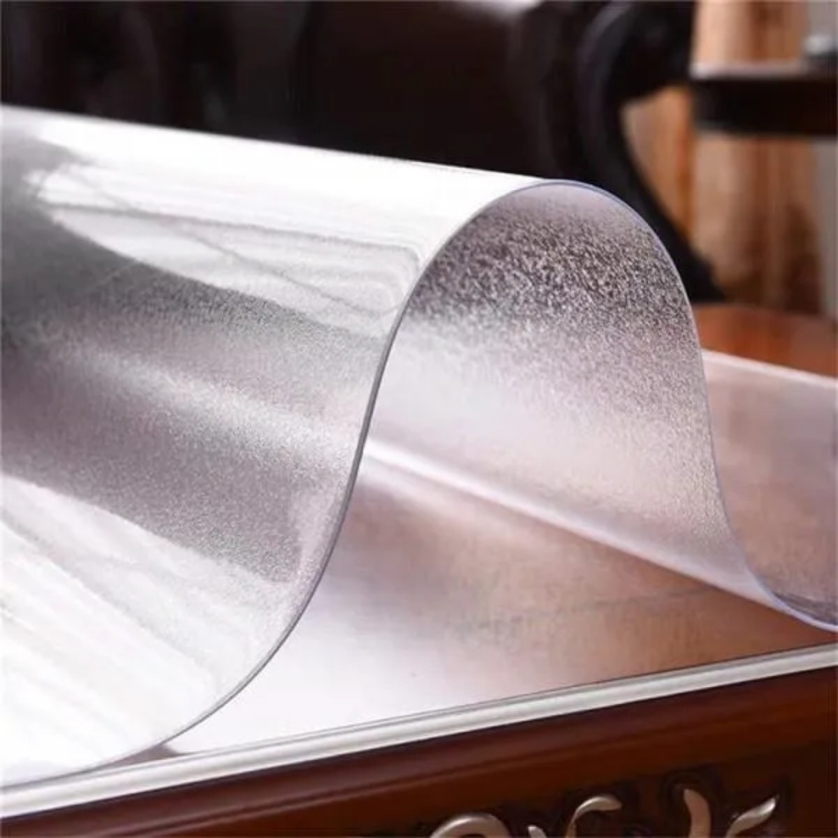 Клеенка на стол рифленая Мягкое стекло Stains Embossing 0.6 мм (MA-5184-0.6)