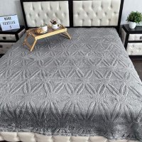 Плед двуспальный пушистый Home textile 