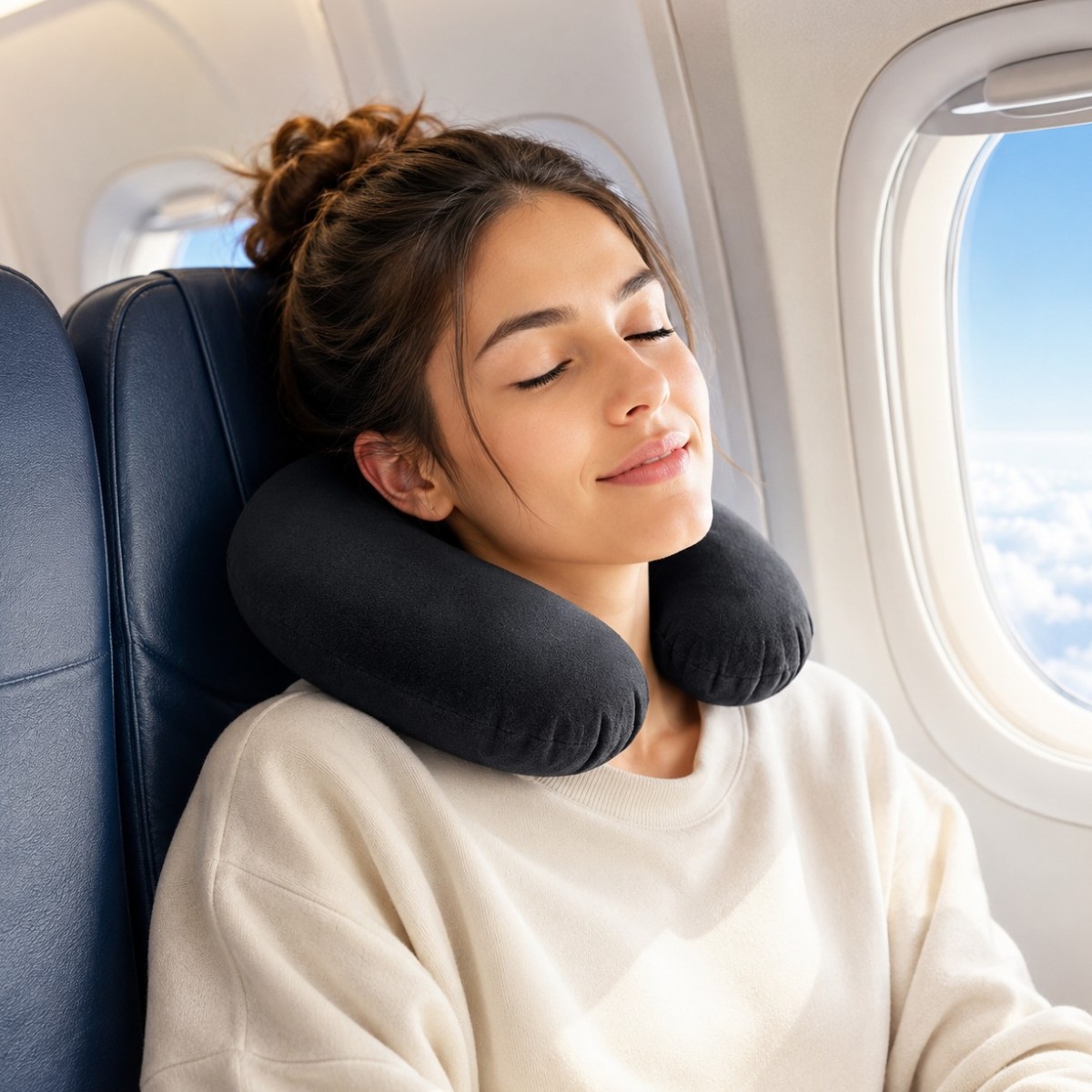 Подушка подголовник надувная Intex 33 х 25 х 8 см (68675)