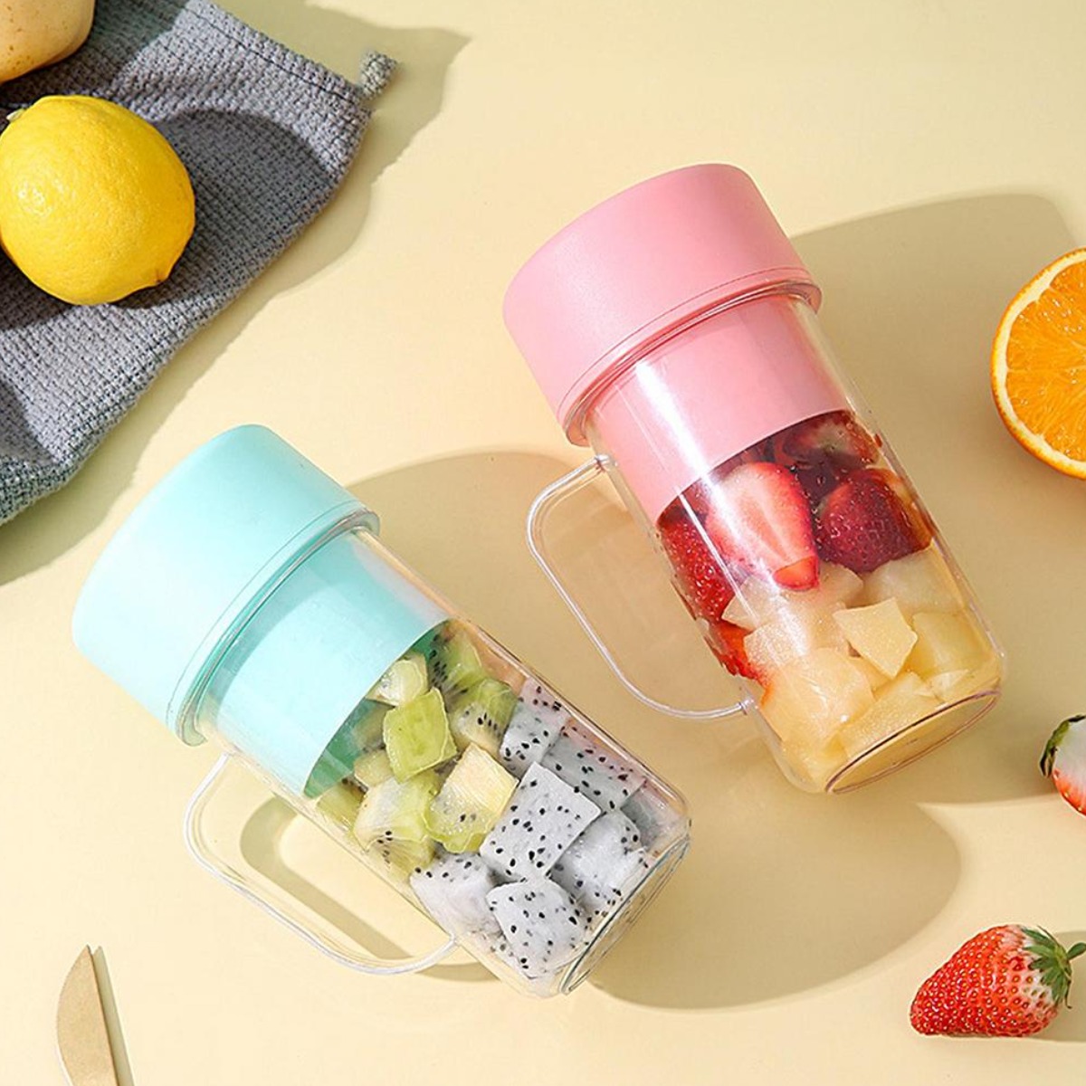 Портативный блендер с трубочкой для смузи CRUSHER JUICER