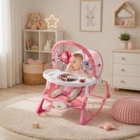 Детский шезлонг Hu-Baby убаюкивающий центр для новорожденных детей, детское кресло качели (69870 B)