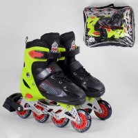 Ролики_10506-10560-L_Best_Roller_размер_38-42_цвет_-_САЛАТОВЫЙ_(6)_колёса_PVC_ПЕРЕДНЕЕ_КОЛЕСО_СВЕТ_в