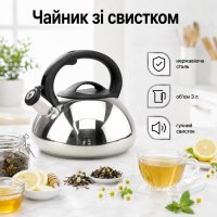 Чайник A-PLUS со свистком 3.0 л (1317-WK)
