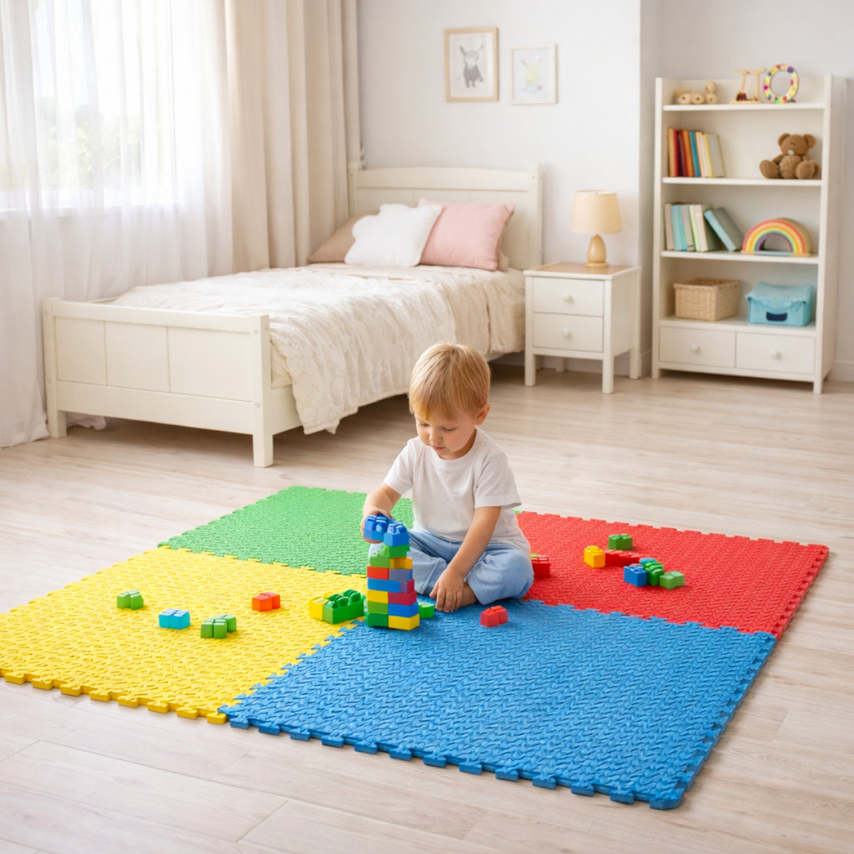 Килимок-пазл Puzzle Mat з масажним покриттям 60 х 60 см 4 шт в наборі (C 36627)