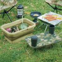 Складная корзина для пикника с крышкой-столиком Outdoor Folding Bucket 47 х 20 х 30 см (R97360)