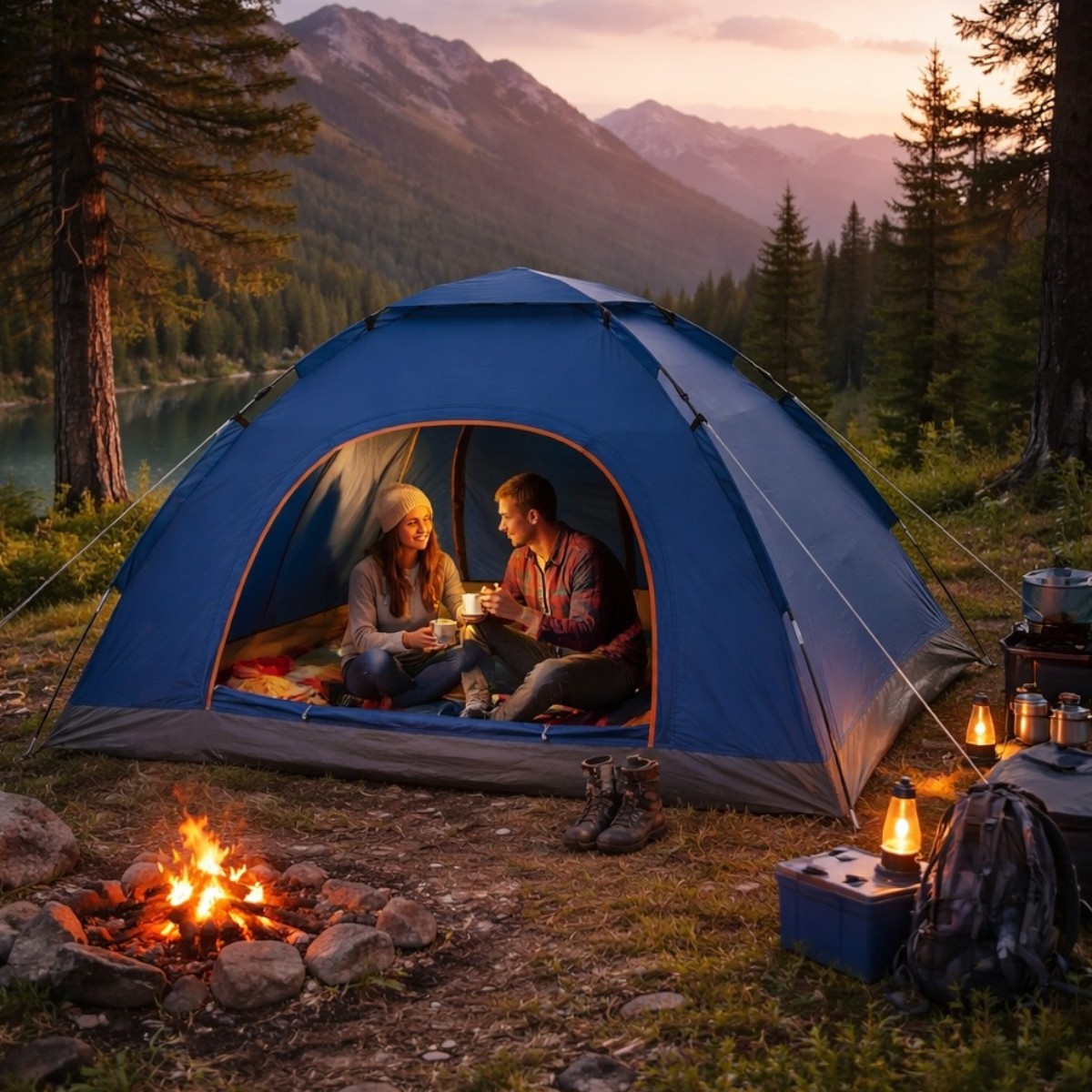 Авторозкладний туристичний намет двомісний Yibo Huwai Tent 200 х 150 х 110 см (2016 T)