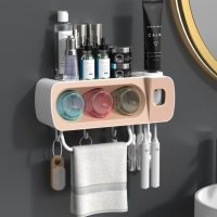Диспенсер для зубной пасты с держателем зубных щеток Toothbrush Holder